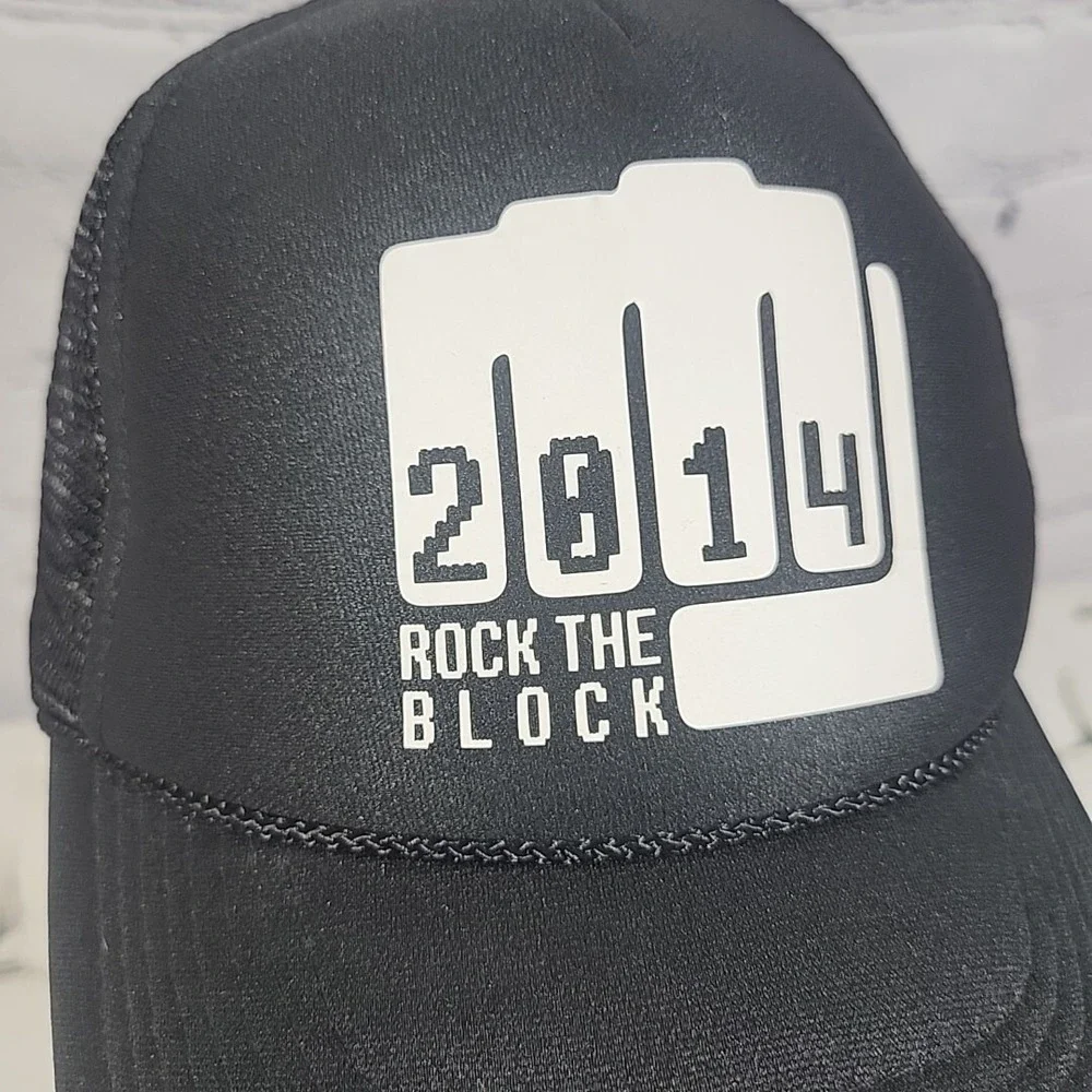 Otto Trucker Hat Unisex Black Snapback Rope Front Rock The Block Ball Cap‎